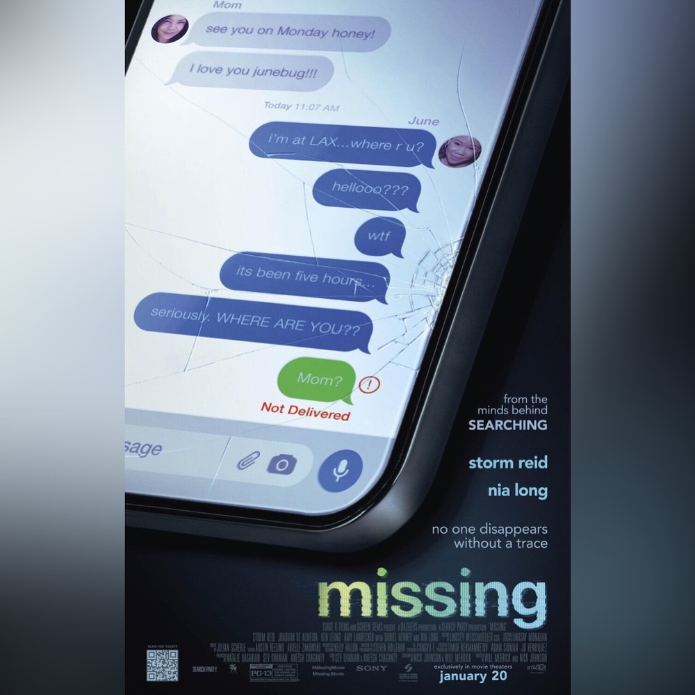 Missing (2023) Original D/S Movie Poster 27x40